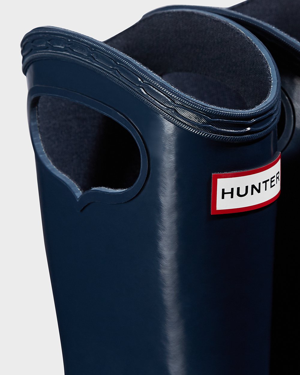 Bottes de Pluie Hunter Original First Classic Grab Handle Gloss Enfant Bleu Marine YRWTNJM-94